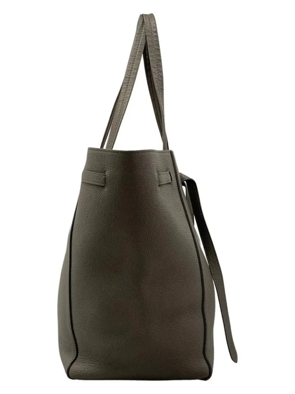 CELINE Cabas Phantom Small With Belt Gray Soft grained calfskin Tote Bag